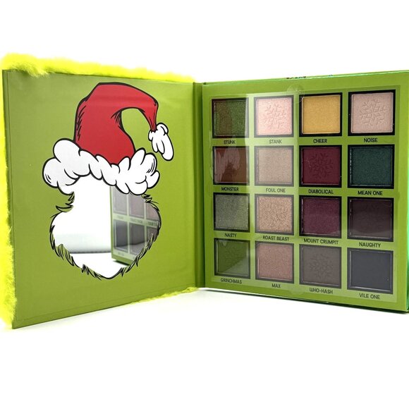 Taste Beauty Other - Dr. Seuss The Grinch 16-Color Eyeshadow Palette With Fuzzy Green Cover